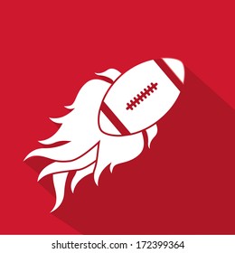 american football design over red  background vector illustration 