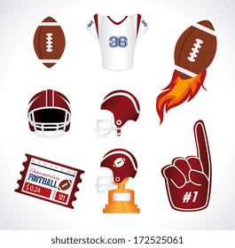 american football design over white  background vector illustration 