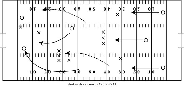 American football design in sketch court 