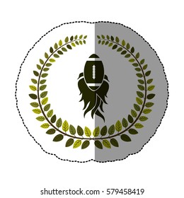 american football emblem icon, vector illustration image