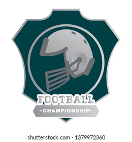 American football emblem image. Vector illustration design
