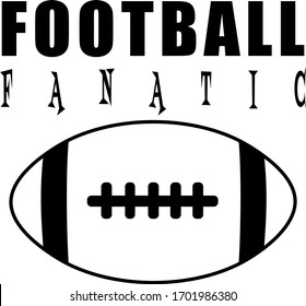 American Football fanatic with pigskin