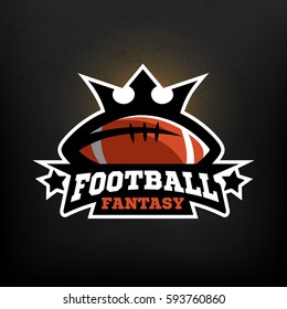 American football fantasy logo.