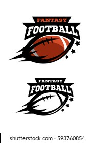 American football fantasy. Two options color and monochrome logo.