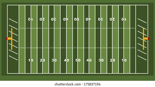 American Football Field Stock Vector (Royalty Free) 175837196 ...