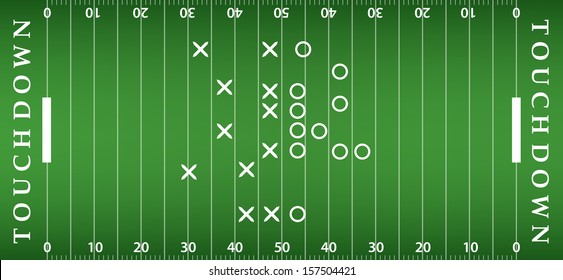 american football field background with artificial turf. soccer field view from above. eps10 format vector illustration