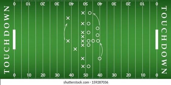 american football field background with artificial turf. soccer field view from above. eps10 format vector illustration 