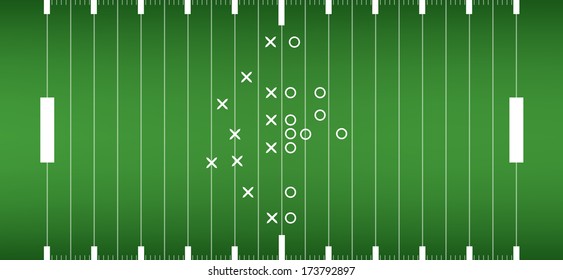 american football field background with artificial turf. soccer field view from above. eps10 format vector illustration