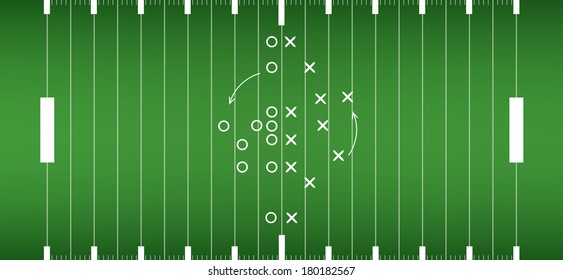 american football field background with artificial turf. soccer field view from above. eps10 format vector illustration 