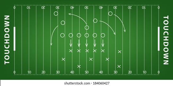 american football field background with artificial turf. soccer field view from above. eps10 format vector illustration 