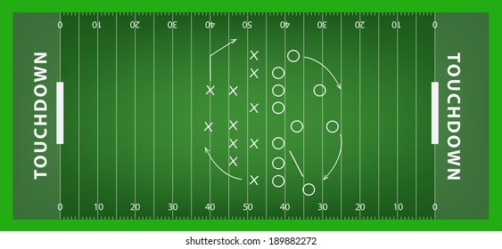 american football field background with artificial turf. soccer field view from above. eps10 format vector illustration 