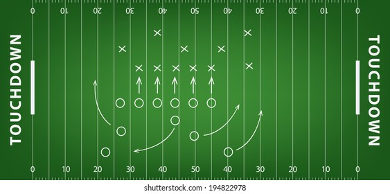 american football field background with artificial turf. soccer field view from above. eps10 format vector illustration 