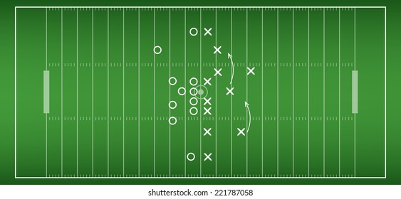 american football field background with artificial turf. soccer field view from above. eps10 format vector illustration