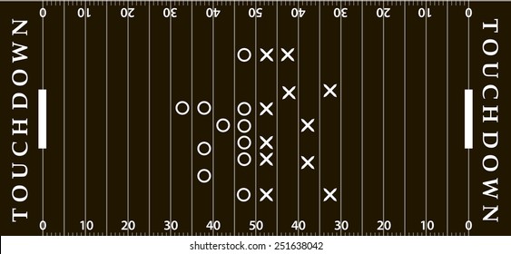 American football field background in black color. Soccer field eps10 format vector illustration 