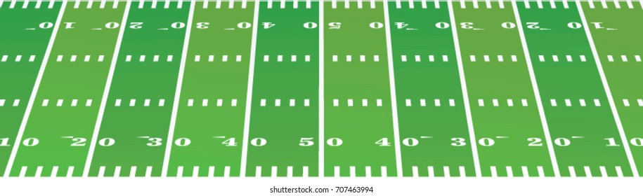 American football field background. perspective view. vector illustration