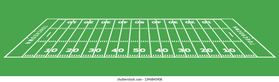 American football field background. Rugby stadium grass field illustration.