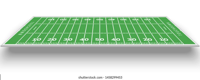 American football field background. Rugby stadium grass field illustration.