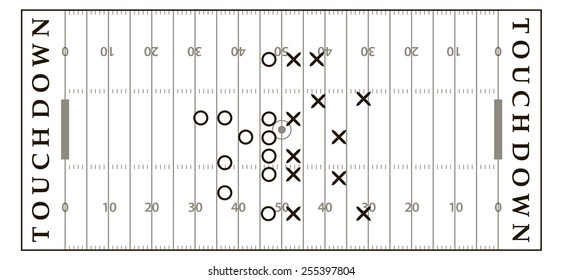American football field background. Soccer field view from above. eps10 vector illustration in gray and black color