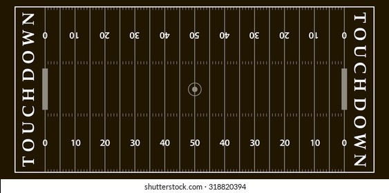 American football field background. Soccer field view from above. eps10 vector illustration in gray and black color