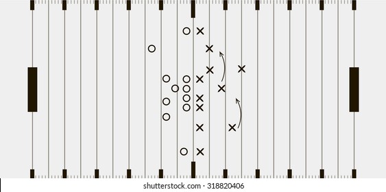 American football field background. Soccer field view from above. eps10 vector illustration in gray and black color