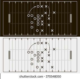 American football field background. Soccer field view from above. eps10 vector illustration in gray and black color