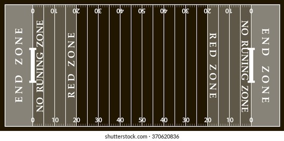 American football field background. Soccer field view from above. eps10 vector illustration in gray and black color