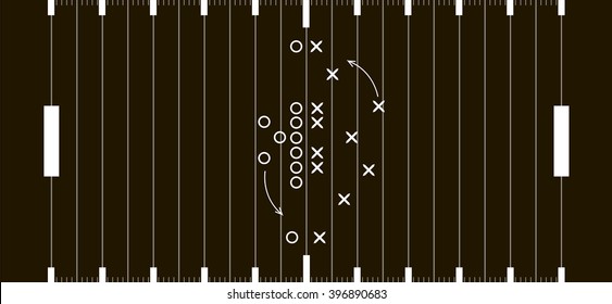 American football field background. Soccer field view from above. eps10 vector illustration