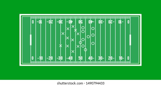 	
American football field background. vector illustration