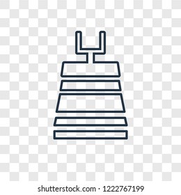 American Football Field concept vector linear icon isolated on transparent background, American Football Field concept transparency concept in outline style