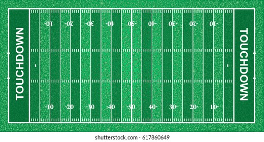 American football field. File contains transparencies. Vector illustration