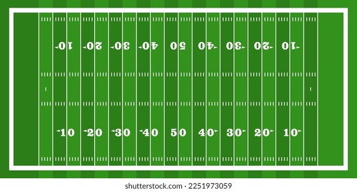 American Football field, graphic for starting lineups, superbowl field vector