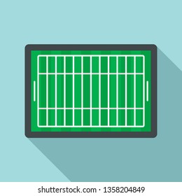 American football field icon. Flat illustration of american football field vector icon for web design