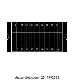 American Football Field icon vector. Coaching Players Diagram illustration sign. American Football symbol or logo. 