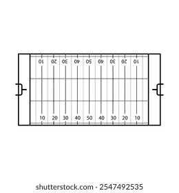 American Football Field icon vector. Coaching Players Diagram illustration sign. American Football symbol or logo. 