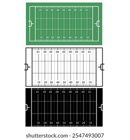 American Football Field icon vector set. Coaching Players Diagram illustration sign collection. American Football symbol or logo. 