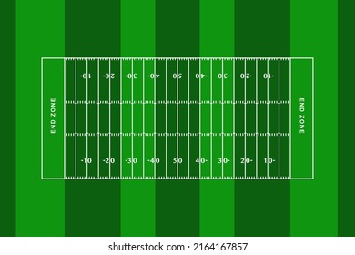 American football field layout dimensions vector illustration