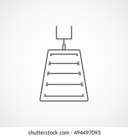 American Football Field Line Icon On White Background