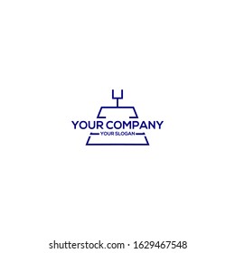 American Football Field Logo Design Vector