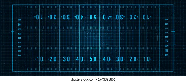 American Football field on Digital Technology Background,vector.