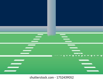 american football field scene icon vector illustration design