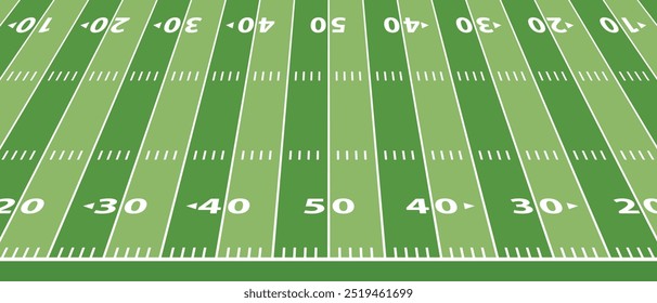 american football field side view vector design illustration