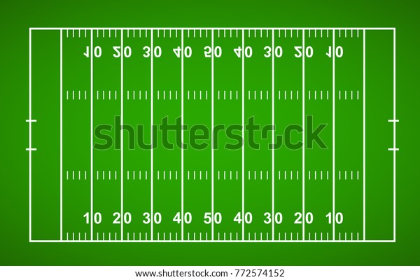 American Football Field. Textured Grass American\
Football Field - stock\
vector.