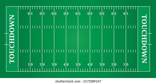 American Football Field Top View Stock Vector (Royalty Free) 2173389147 ...