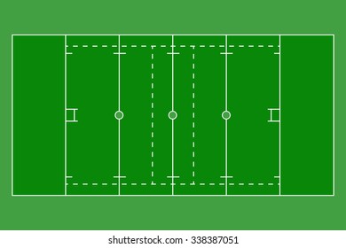 American football field. Top view. Vector illustration.