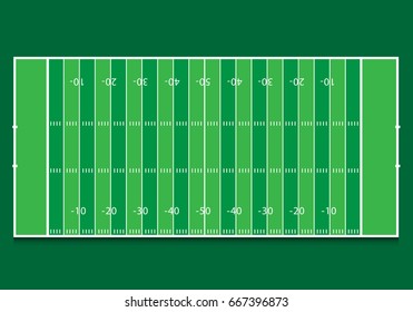 American Football Field Top View On Stock Vector (Royalty Free ...