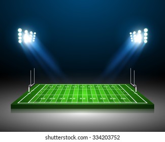 American Football field, vector