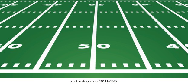 American Football Field. Vector Illustration 