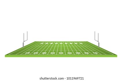 American Football Field, Vector Illustration