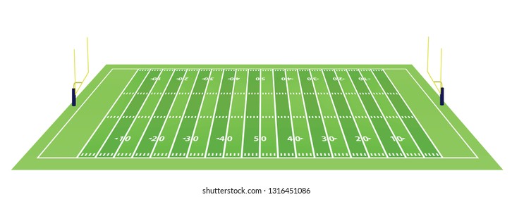 American football field. vector illustration