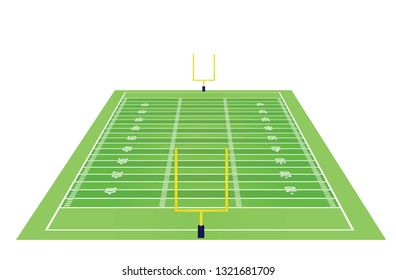 American football field. vector illustration